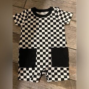 Checkered Romper 3/6months